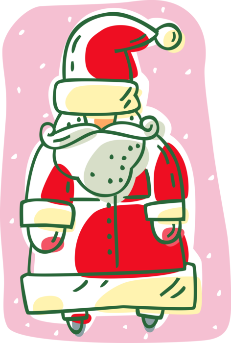 Vector Illustration of Santa Claus at Christmas