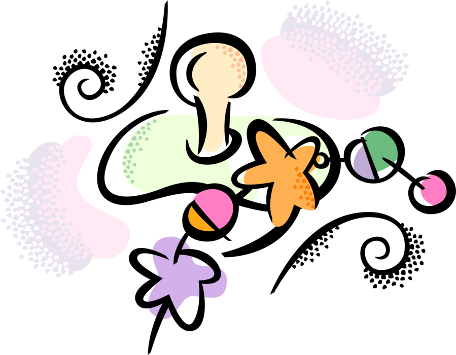 Vector Illustration of Newborn Infant Baby Pacifier Dummy Teether or Soother and Rattle Vector Illustration of Newborn Infant Baby Pacifier Dummy Teether or Soother and Rattle