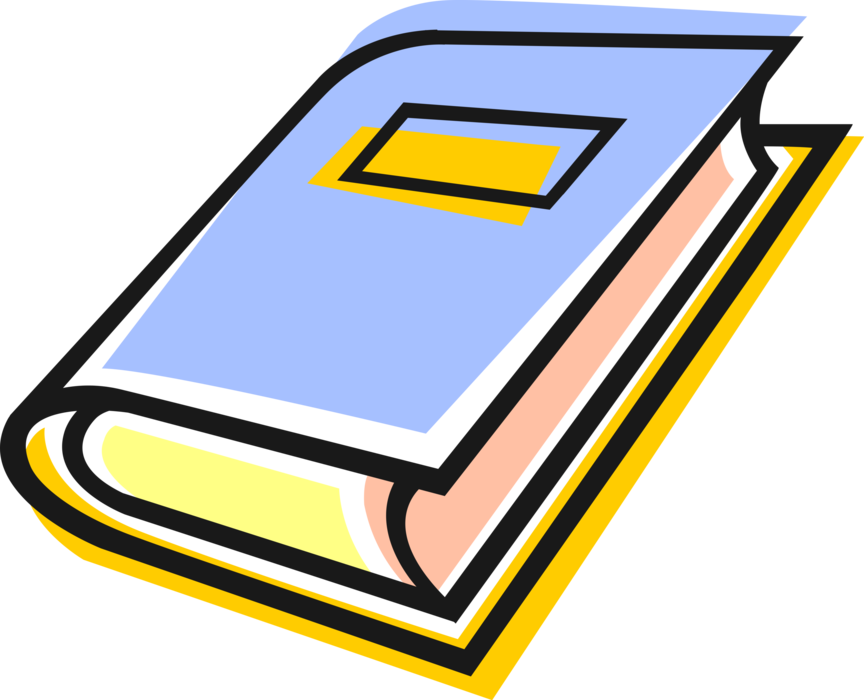 Vector Illustration of Books as Printed Works of Literature Fiction or Nonfiction Borrowed from Lending Library