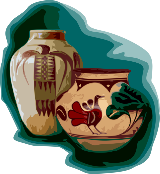 Vector Illustration of Ceramic Amphora Transport and Storage Container from Antiquity