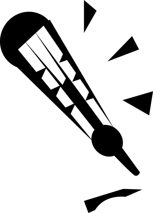 Vector Illustration of Thermometer for Taking Patient's Temperature