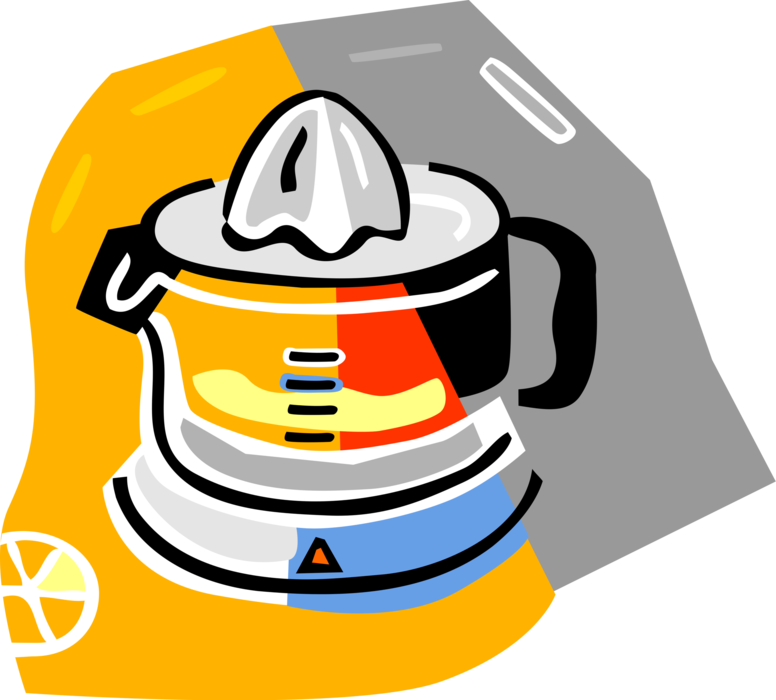 Vector Illustration of Citrus Lemon Juicer Juice Maker