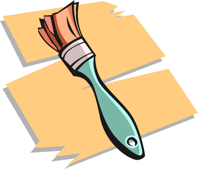 Vector Illustration of Home Renovation and Decoration Paintbrush