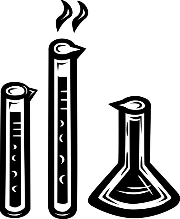 Vector Illustration of Test Tube or Culture Tube Laboratory Glassware