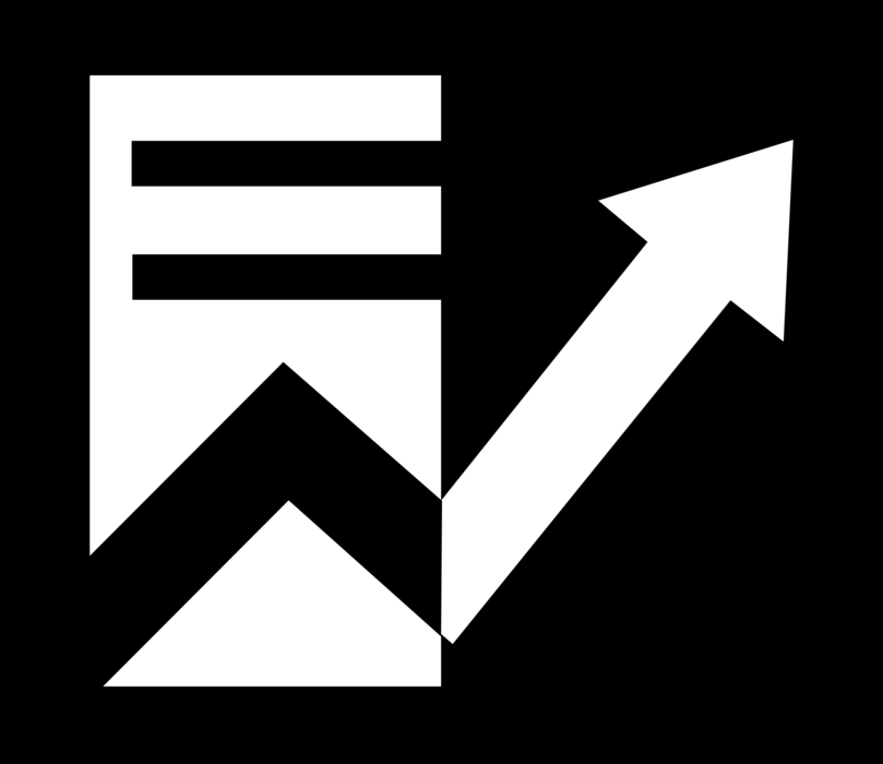 Vector Illustration of Charting Financial Business Success Growth Arrow