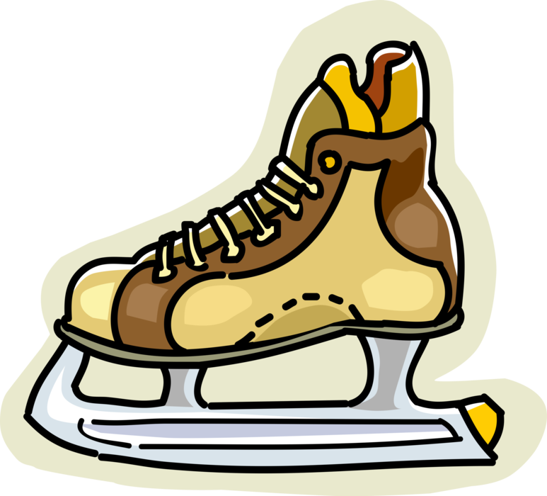 Vector Illustration of Winter Sports Ice Skating Skate