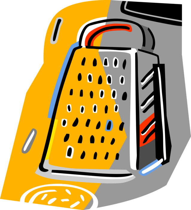 Vector Illustration of Kitchen Kitchenware Utensil Food Grater or Shredder