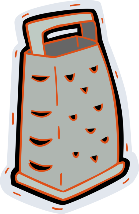 Vector Illustration of Kitchen Kitchenware Utensil Food Grater or Shredder