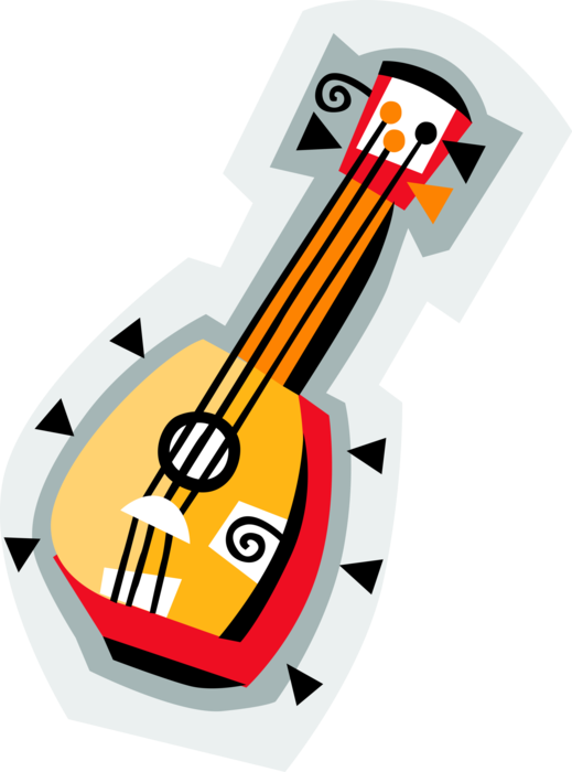 Vector Illustration of Ukulele Stringed Musical Instrument