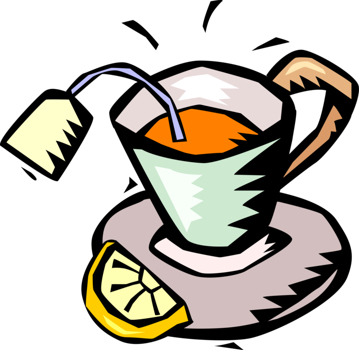 Vector Illustration of Cup of Lemon Tea