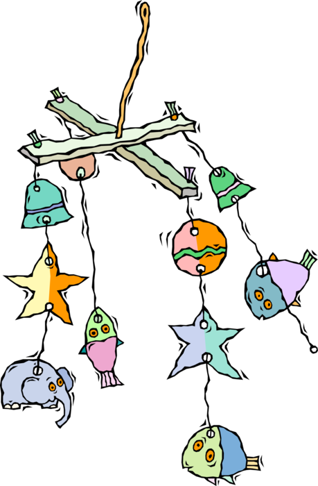 Vector Illustration of Child's Hanging Mobile