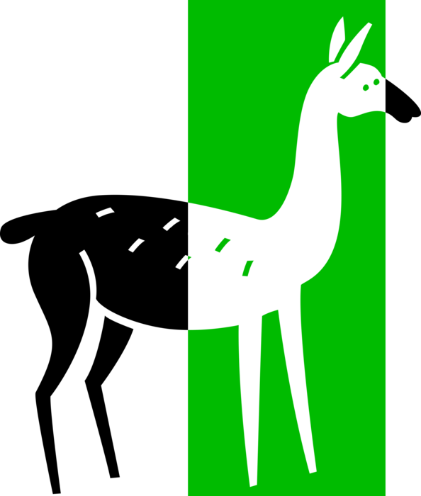 Vector Illustration of Ruminant Mammal Deer