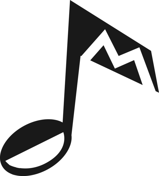 Vector Illustration of Musical Notation Music Note Represents Relative Duration and Pitch of Sound