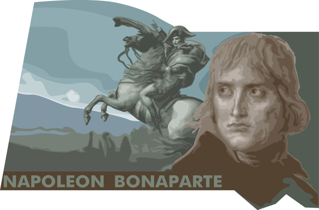 Vector Illustration of Emperor Napoléon Bonaparte, French Military and Political Leader 