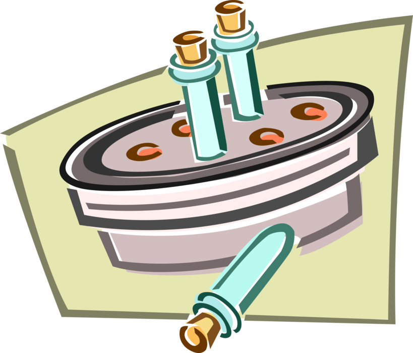 Vector Illustration of Clinical Laboratory Centrifuge for Blood Separation