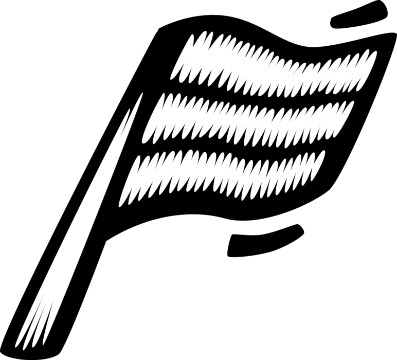 Vector Illustration of Waving Flag on Pole