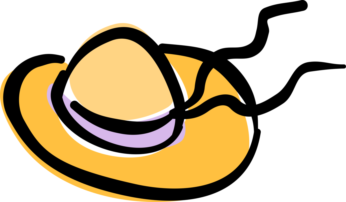 Vector Illustration of Head Covering Hat Protects Against the Elements