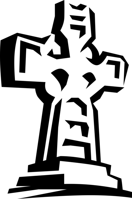 Vector Illustration of Celtic Christian Cross Crucifix