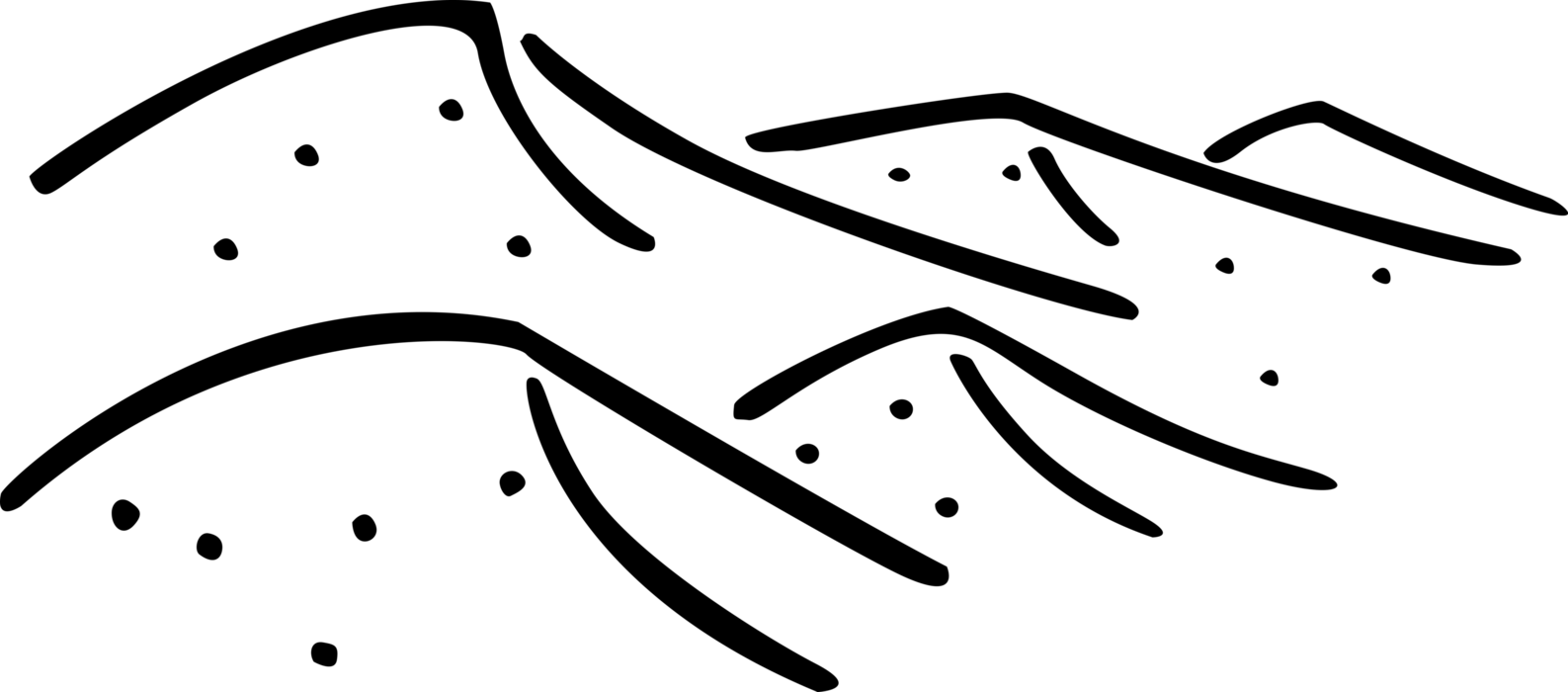 Vector Illustration of Desert Sand Dunes
