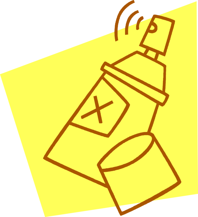 Vector Illustration of Aerosol Spray Dispenser with Propellant Under Pressure