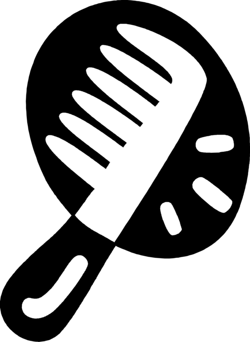 Vector Illustration of Personal Grooming Comb for Styling and Managing Hair