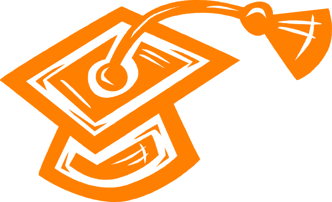 Vector Illustration of High School, College and University Graduation Graduate's Mortarboard Cap