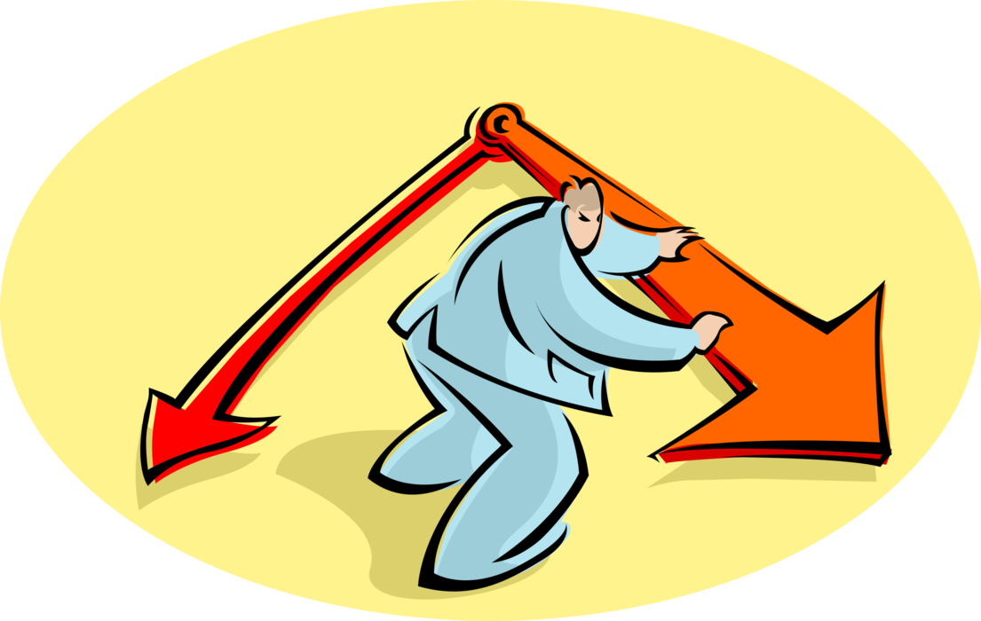 Vector Illustration of Manually Manipulating Direction Arrows