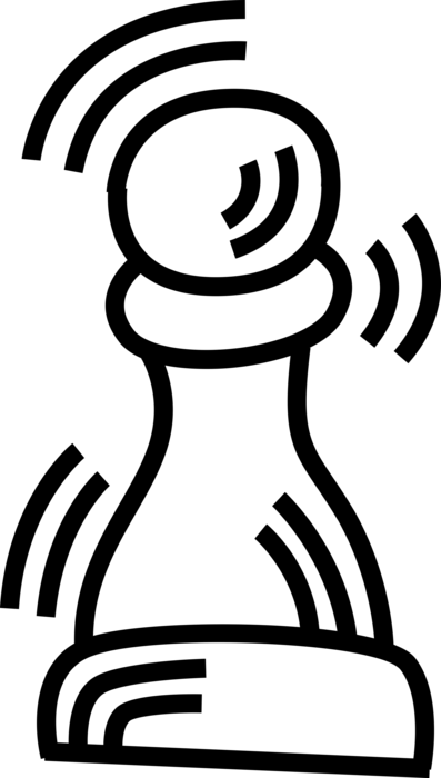 Vector Illustration of Pawn Weakest, Most Numerous Piece in Game of Chess 