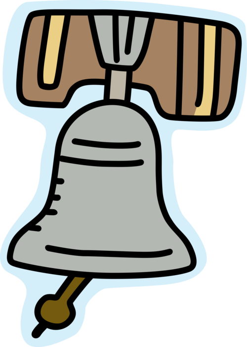 Vector Illustration of Liberty Bell Iconic Symbol of American Independence in Philadelphia