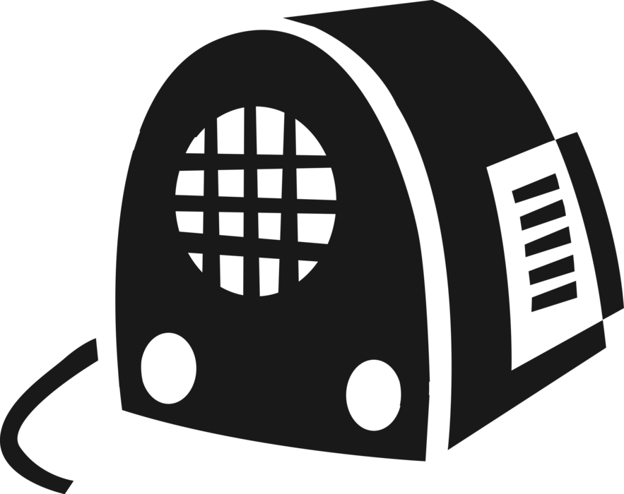 Vector Illustration of Vintage Radio for Receiving Broadcasts and Playing Music Over Airwaves