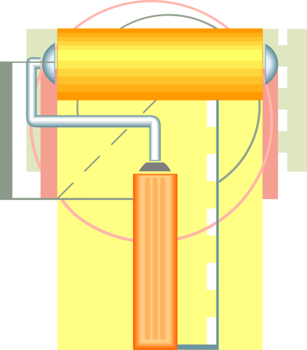 Vector Illustration of Home Renovation and Decoration Paint Roller