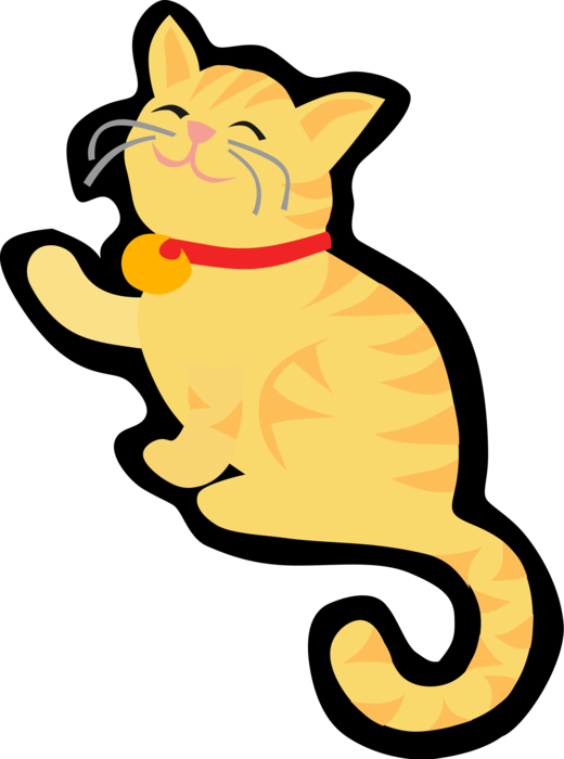 Vector Illustration of Domestic Housecat Kitten Cat Pussycat