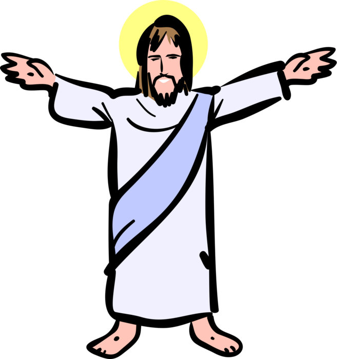 Vector Illustration of Jesus Christ, Son of God on Easter Sunday