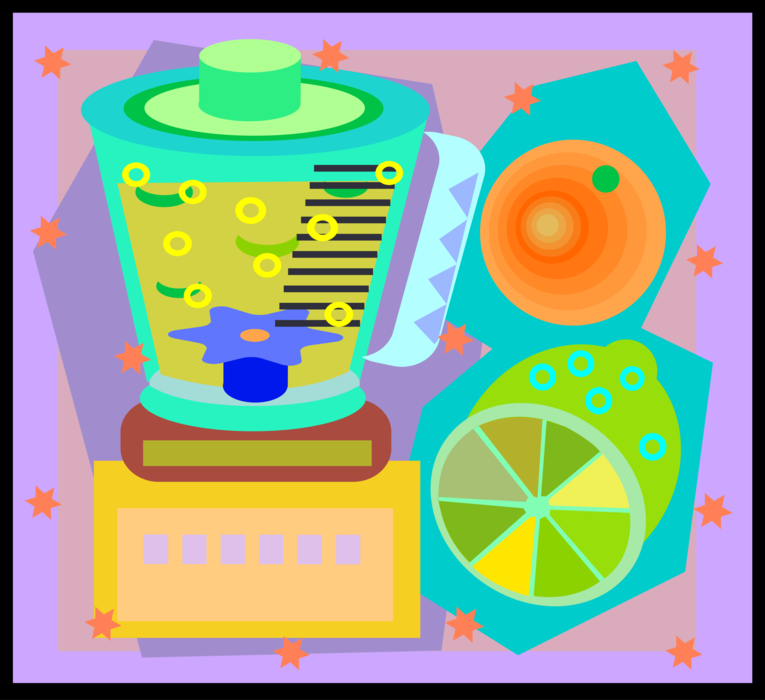 Vector Illustration of Kitchen Appliance Electric Food Blender