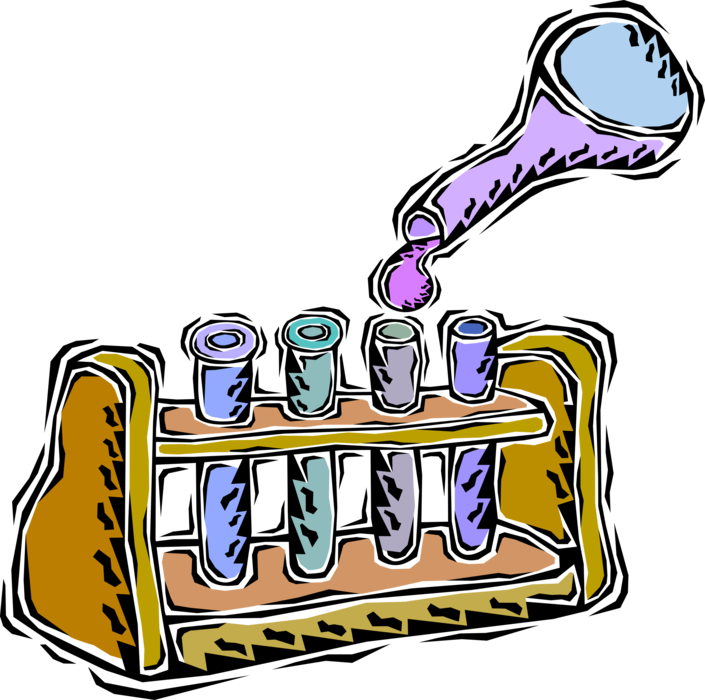 Vector Illustration of Test Tube or Culture Tubes Laboratory Glassware