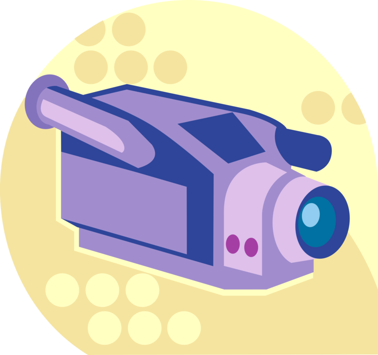 Vector Illustration of Videocamera Camcorder Video Camera Photographic Equipment