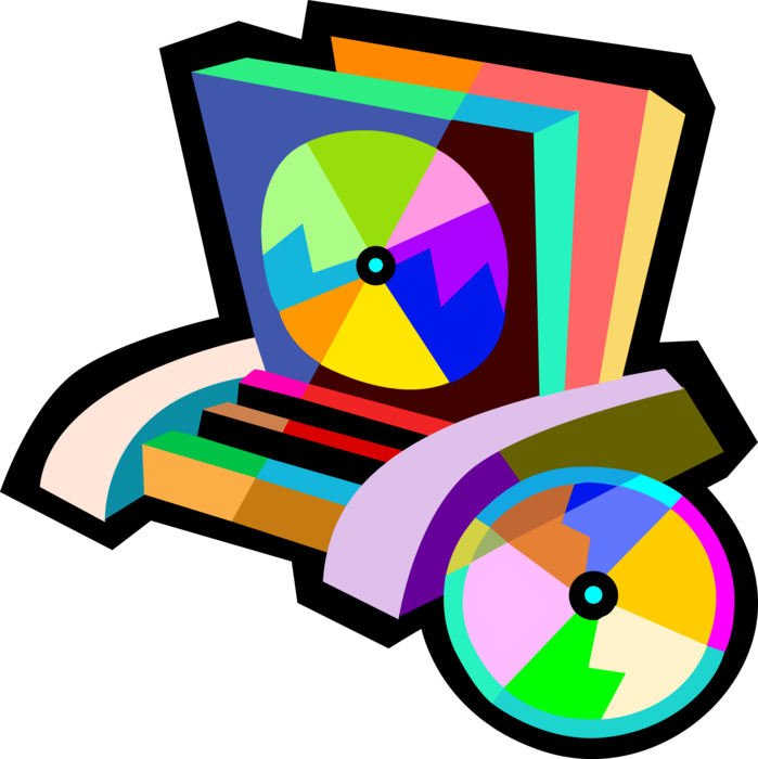 Vector Illustration of Music CD Jewel Case Organizer 