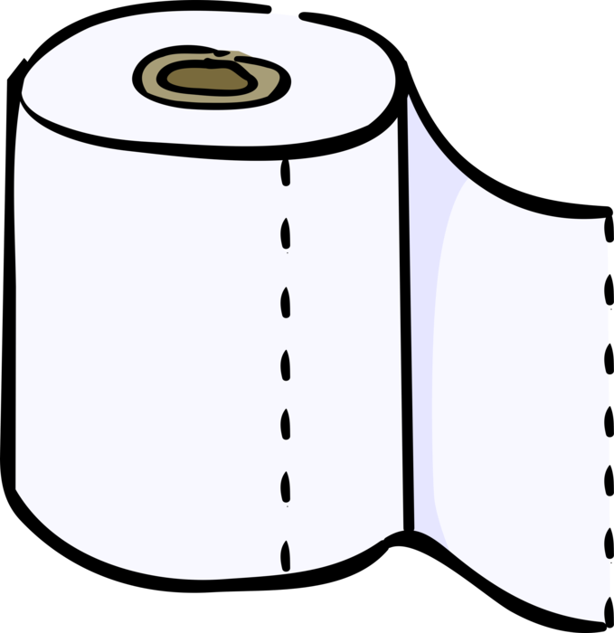 Vector Illustration of Sanitary Toilet Tissue or Toilet Paper for Hygiene