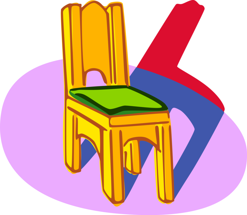 Vector Illustration of Home Furnishings Chair Furniture