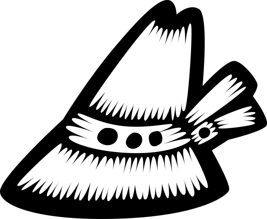Vector Illustration of Switzerland Swiss Alpine Mountaineer Hat