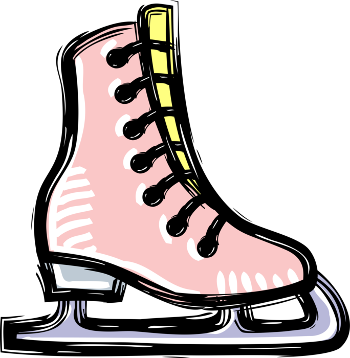 Vector Illustration of Sport of Figure Skating Ice Skate