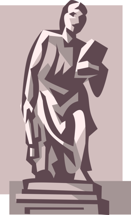 Vector Illustration of Statue Sculpture Monument