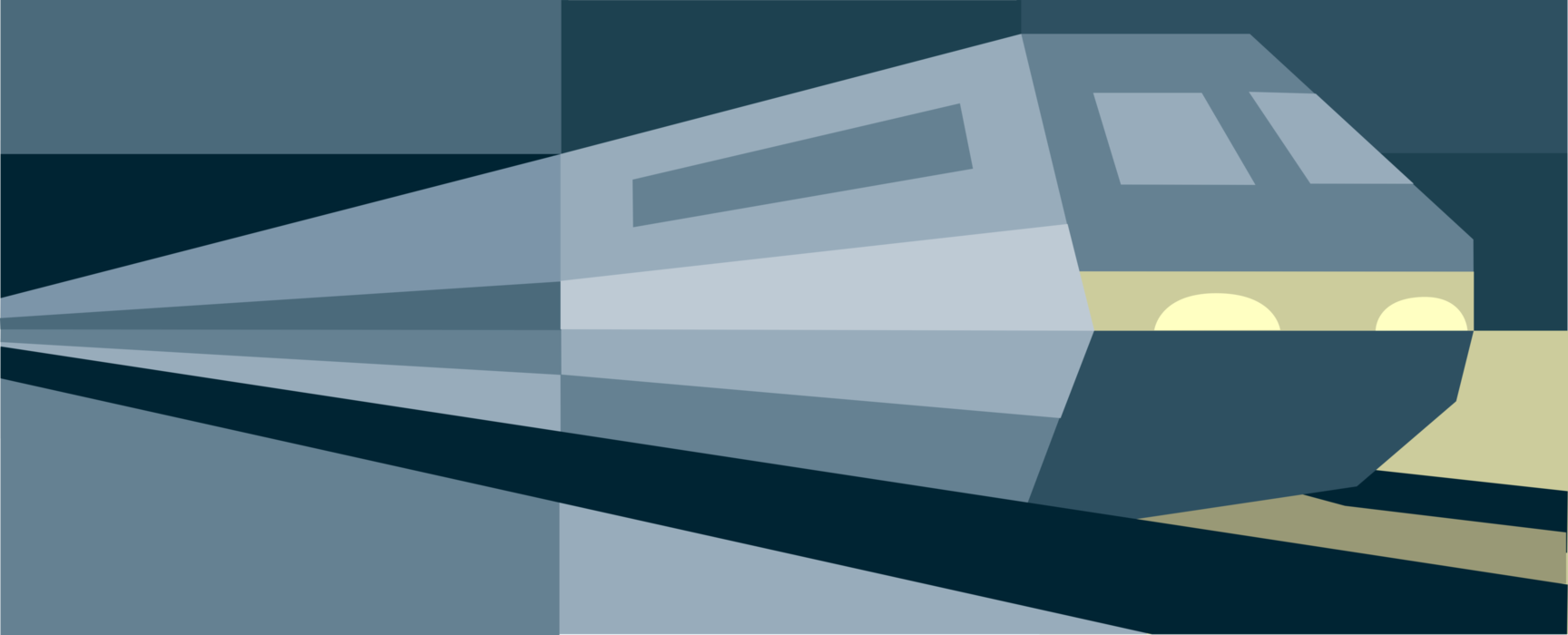 Vector Illustration of Shinkansen Japanese High-Speed Railway Bullet Train