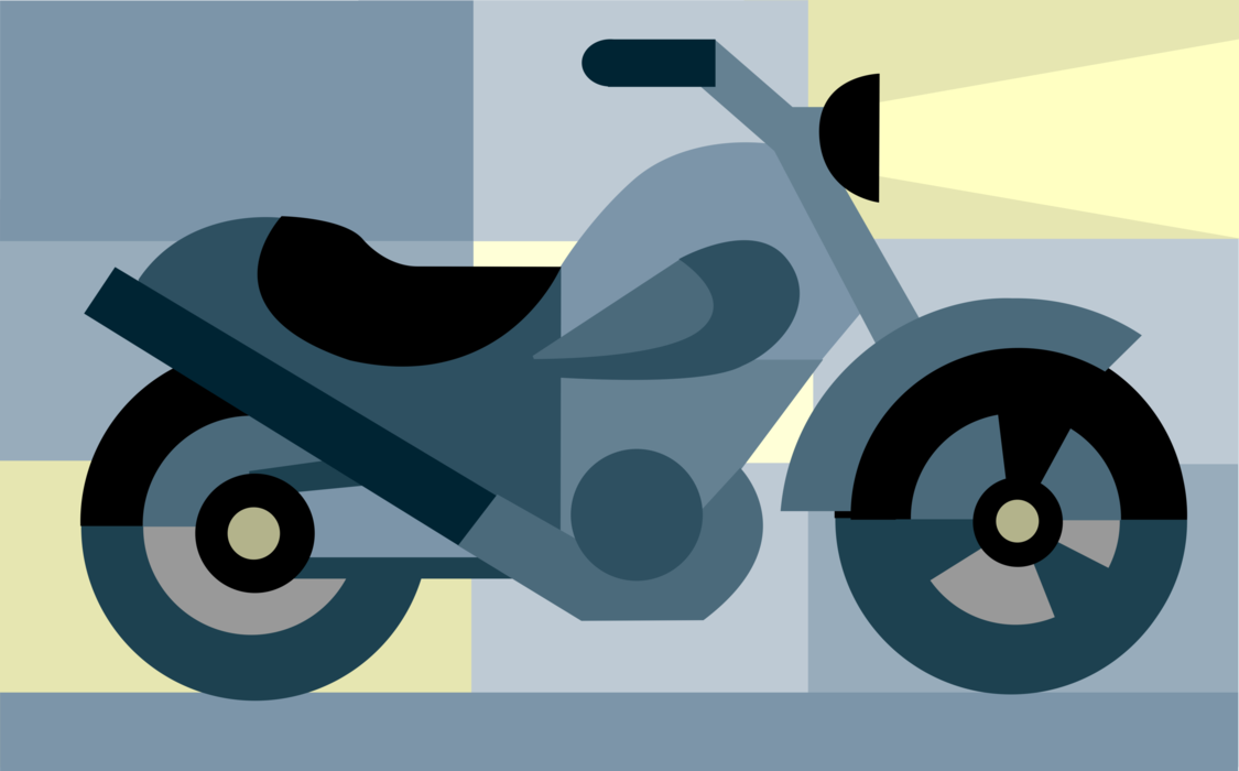 Vector Illustration of Motorcycle or Motorbike Motor Vehicle