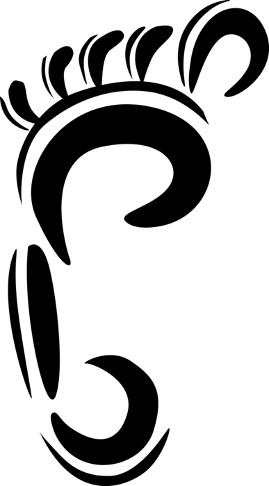 Vector Illustration of Human Footprint Foot