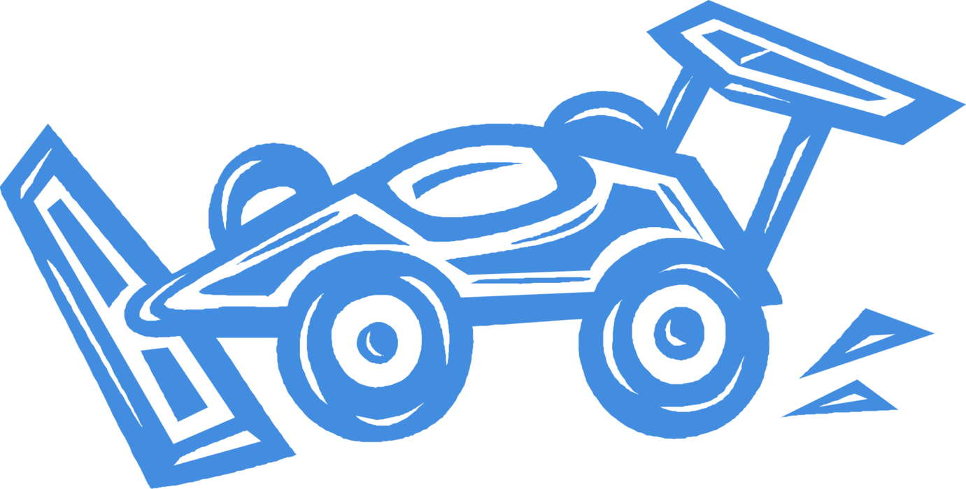 Vector Illustration of Formula One Motorsports Race Track Racing Car Motor Vehicle