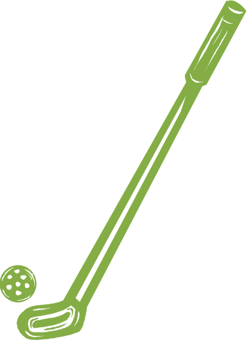 Vector Illustration of Sport of Golf Ball and Golf Driver Club