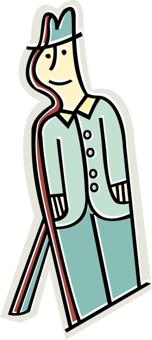 Vector Illustration of Cardboard Cut-Out of Businessman