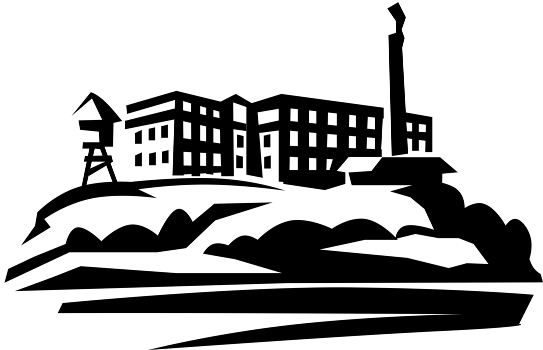 Vector Illustration of Alcatraz Island Federal Prison, San Francisco Bay, California