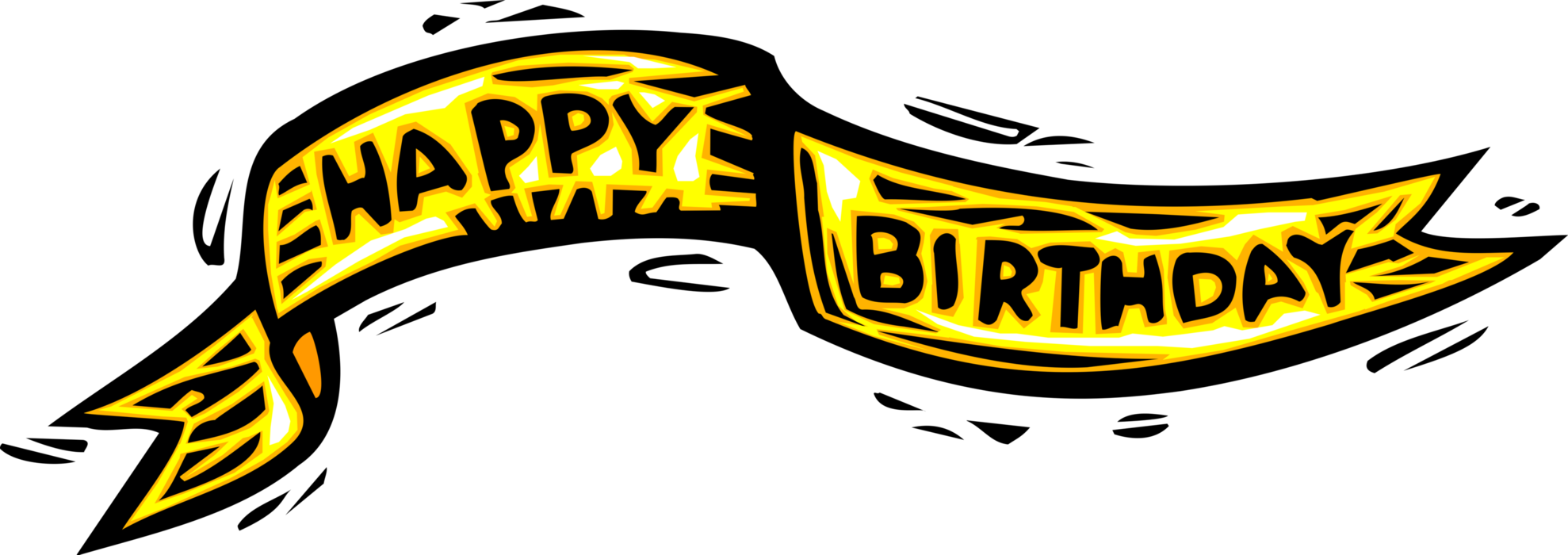 Vector Illustration of Happy Birthday Celebration Banner